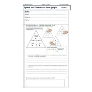 ورقة عمل Speed and Distance time graph العلوم المتكاملة الصف الثامن