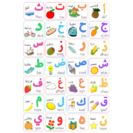 لوحة وبطاقات الحروف الأبجدية اللغة العربية الصف الأول