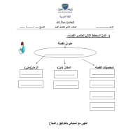 ورقة عمل درس عناصر القصة الصف الثاني مادة اللغة العربية