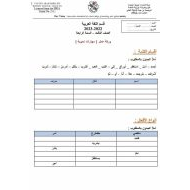 ورقة عمل مهارات نحوية اللغة العربية الصف الثالث