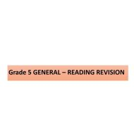 حل مراجعة READING REVISION اللغة الإنجليزية الصف الخامس - بوربوينت