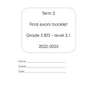 أوراق عمل Final exam booklet اللغة الإنجليزية الصف الخامس