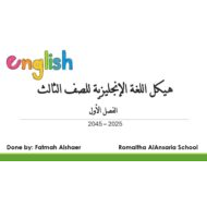 مراجعة عامة للهيكل الوزاري اللغة الإنجليزية الصف الثالث