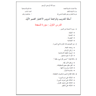 التربية الإسلامية أوراق مراجعة (سورة السجدة -من وصايا الرسول -التطوع عبادة وانتماء) للصف السادس مع الإجابات