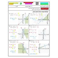 حل ورقة عمل أنظمة المتباينات الرياضيات المتكاملة الصف التاسع