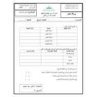 التربية الإسلامية ورقة عمل (السنن الرواتب) للصف الرابع