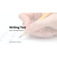 تدريبات Unit 3 Writing Practice اللغة الإنجليزية الصف الثامن متقدم - بوربوينت