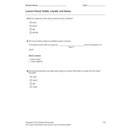 حل أوراق عمل Solids, Liquids, and Gases العلوم المتكاملة الصف الخامس