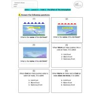 ورقة عمل The Effect of The Atmosphere العلوم المتكاملة الصف الخامس