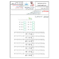 الرياضيات المتكاملة ورقة عمل (مهارة العد التنازلي) للصف الثاني