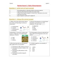 حل أوراق عمل Role of decomposers العلوم المتكاملة الصف الخامس