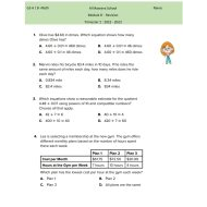 حل أوراق عمل Module 8 Revision الرياضيات المتكاملة الصف الخامس