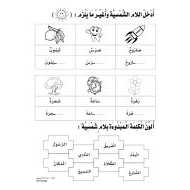 اللغة العربية ورقة عمل (اللام الشمسية) للصف الثاني