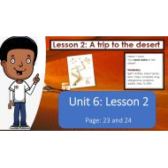 حل درس A trip to the desert اللغة الإنجليزية الصف السادس Access - بوربوينت