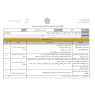 اللغة العربية الخطة الدرسية اليومية (إلى شباب بلادي) للصف الثامن