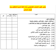 اللغة العربية الاختبار التشخيصي للصف السادس