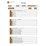 اللغة الإنجليزية ( Pop Quiz Unit 3 Lesson 5-6) للصف السابع مع الإجابات