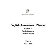 مواصفات الامتحان Assessment Planner Level 6.1 اللغة الإنجليزية الصف التاسع عام الفصل الدراسي الثالث 2023-2024