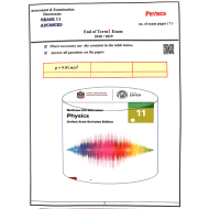 الفيزياء امتحان نهاية الفصل الدراسي الأول بالإنجليزي للصف الحادي عشر متقدم
