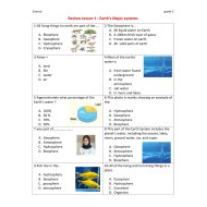 حل أوراق عمل Earth’s Major systems العلوم المتكاملة الصف الخامس