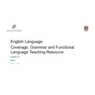 الدليل الإرشادي للقواعد المقررة في الامتحان النهائي اللغة الإنجليزية الصف الخامس Level 3.1 - بوربوينت