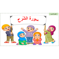 بوربوينت درس سورة الشرح للصف الثاني مادة التربية الاسلامية