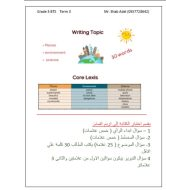 مواضيع الكتابة Writing اللغة الإنجليزية الصف الخامس