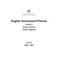 Assessment Planner اللغة الإنجليزية الصف التاسع General & Applied الفصل الدراسي الثالث 2022-2023