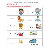 اللغة الإنجليزية أوراق عمل (Final Exam Revision Unit9) للصف الثاني