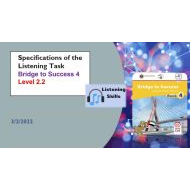 Specifications of the Listening Task اللغة الإنجليزية الصف الرابع - بوربوينت