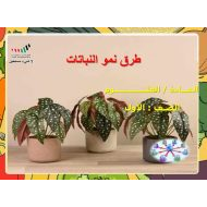 حل درس طرق نمو النباتات العلوم المتكاملة الصف الأول - بوربوينت