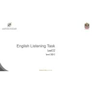 امتحان English Listening Task اللغة الإنجليزية الصف السادس - بوربوينت