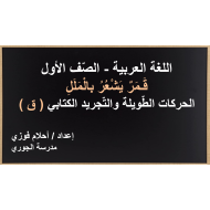 قمر يشعر بالملل الحركات الطويلة والتجريد الكتابي الصف الاول مادة اللغة العربية - بوربوينت