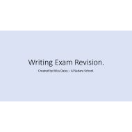 مراجعة Writing Exam Revision اللغة الإنجليزية الصف الخامس - بوربوينت