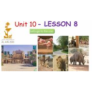 حل درس LESSON 8 Lets go to the zoo اللغة الإنجليزية الصف السادس - بوربوينت