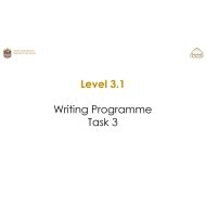 Writing Programme Task 3 اللغة الإنجليزية الصف الخامس - بوربوينت