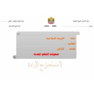 خطة صعوبات التعلم المحددة لأصحاب الهمم التربية الإسلامية الصف الثامن