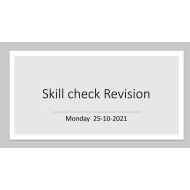 مراجعة Skill check Revision اللغة الإنجليزية الصف الثاني - بوربوينت