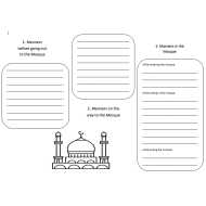 التربية الإسلامية ورقة عمل (Mosque Manners in Islam) لغير الناطقين باللغة العربية للصف السادس