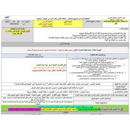 الخطة الدرسية الأسبوعية الأسبوع التاسع المنهج المتكامل الصف الأول - بوربوينت