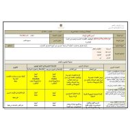 الخطة الدرسية اليومية الأسبوع الرابع اللغة العربية الصف الثالث