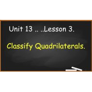 حل درس Classify Quadrilaterals الرياضيات المتكاملة الصف الثالث - بوربوينت