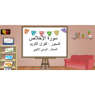 بوربوينت درس سورة الاخلاص للصف الاول مادة التربية الاسلامية