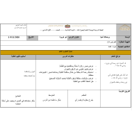 الخطة الدرسية اليومية درس ابو هريرة الصف الاول مادة التربية الاسلامية