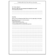 ورقة عمل Writing sample اللغة الإنجليزية الصف الحادي عشر متقدم والثاني عشر عام