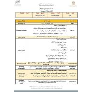 الخطة الدرسية اليومية ربيع والمطر الغزير اللغة العربية الصف الأول