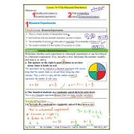 حل ورقة عمل The Binomial Distribution الرياضيات المتكاملة الصف الثاني عشر