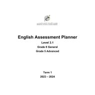 صيغة الامتحان النهائي Assessment Planner Level 3.1 اللغة الإنجليزية الصف الخامس متقدم والسادس عام الفصل الدراسي الأول2023-2024