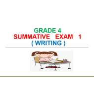 اللغة الإنجليزية أوراق عمل (نموذج امتحان) للصف الرابع