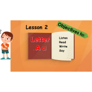 بوربوينت Lesson Letter Aa للصف الاول مادة اللغة الانجليزية